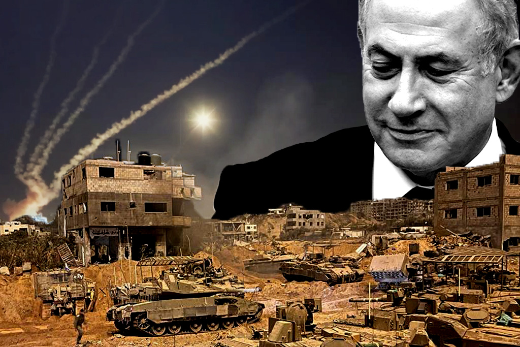 netanyahu_tanks_black_and_white